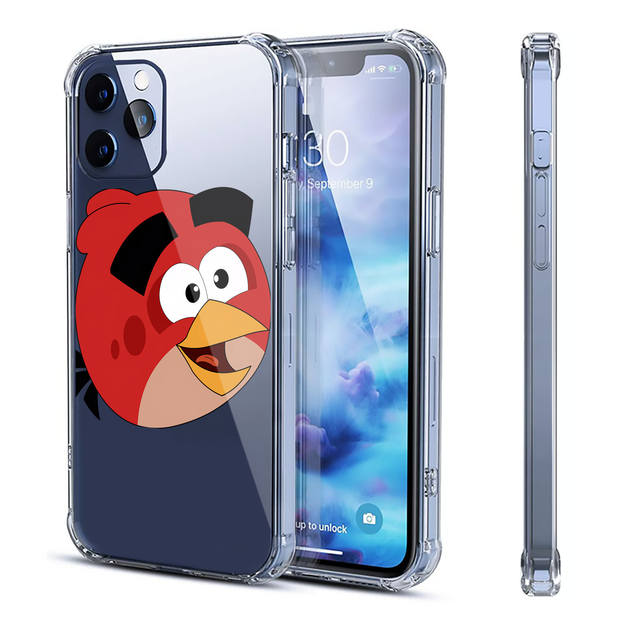 （画像用） Angry Birds アングリーバード 【iPhone 12シリーズ対応】透明スマホケース（クリアソフトケース）